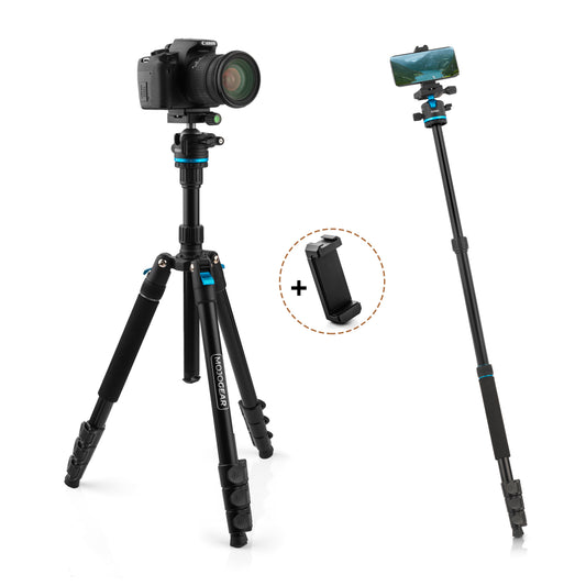Trépied photo MOJOGEAR Swift 175 cm avec monopode pour appareil photo et smartphone