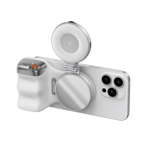 Telesin Fun Shot smartphone grip 2 magnetisch - Wit - Handgrips