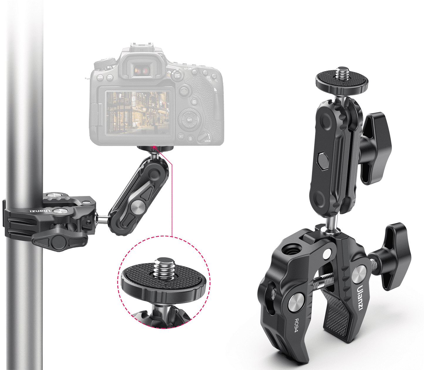 Ulanzi R094 Super Clamp - Buisklem met balhoofd en Magic Arm - Statiefaccessoires