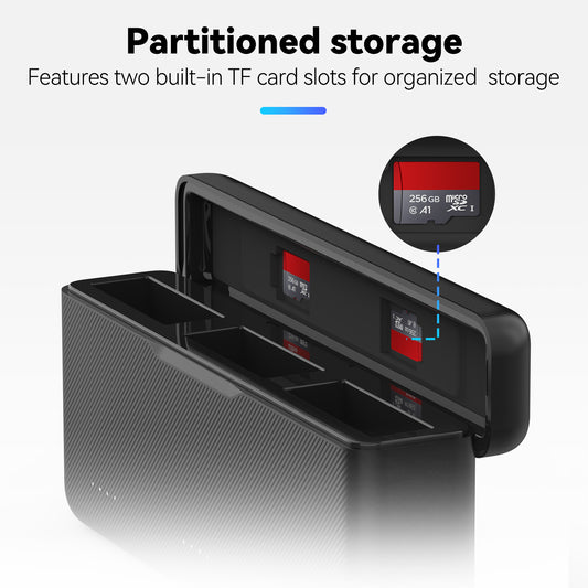 Telesin Pocket Oplaadbox voor DJI Osmo Action 5/4/3 (3 slots) -