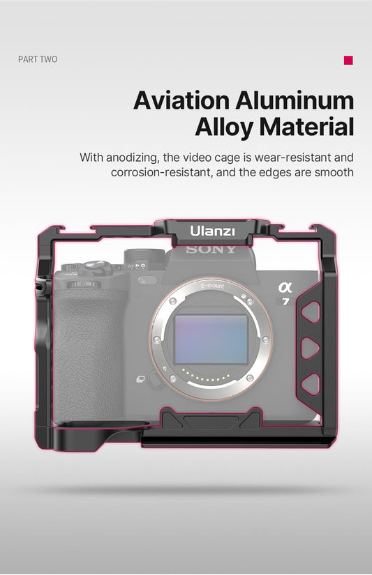 Ulanzi metalen cage voor Sony A7 III, A7 Mark IV en A7R III - Camera cages