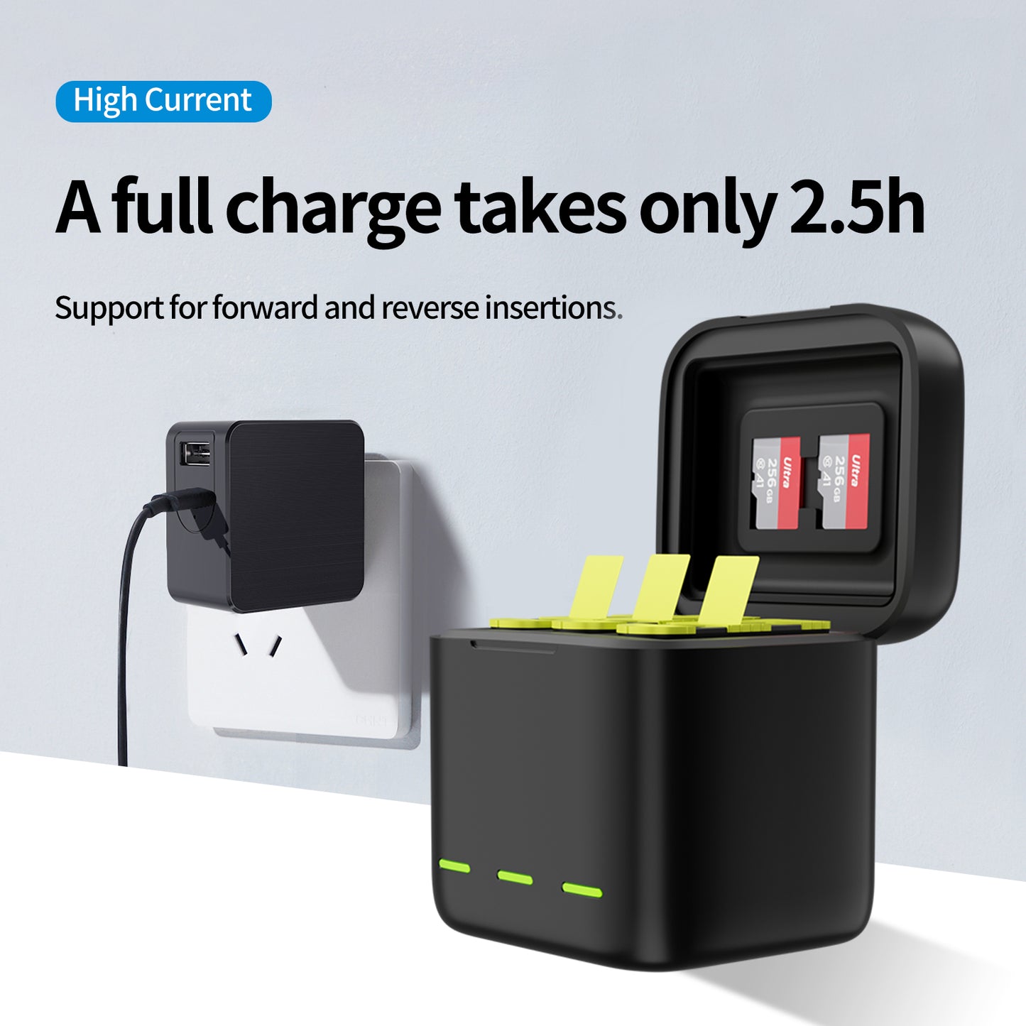 Telesin Oplaadbox - voor GoPro 9 / 10 / 11 / 12 - GoPro Accu's en opladers