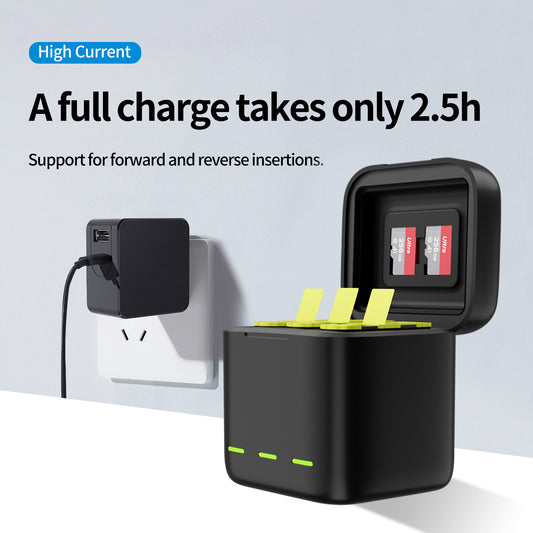 Telesin Oplaadbox - voor GoPro 9 / 10 / 11 / 12 - GoPro Accu's en opladers