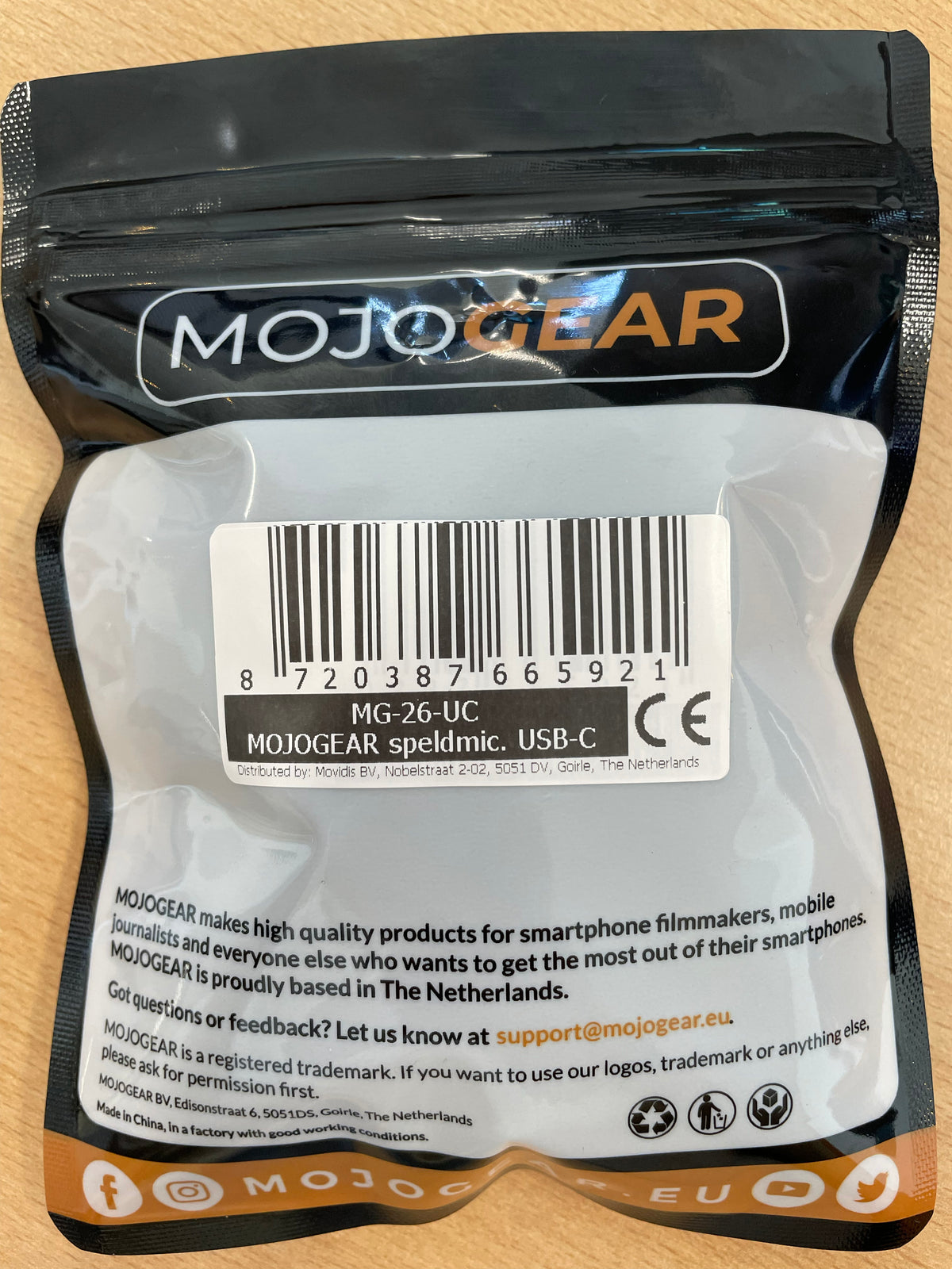 MOJOGEAR Speldmicrofoon met USB-C-aansluiting - 6 meter - Microfoons