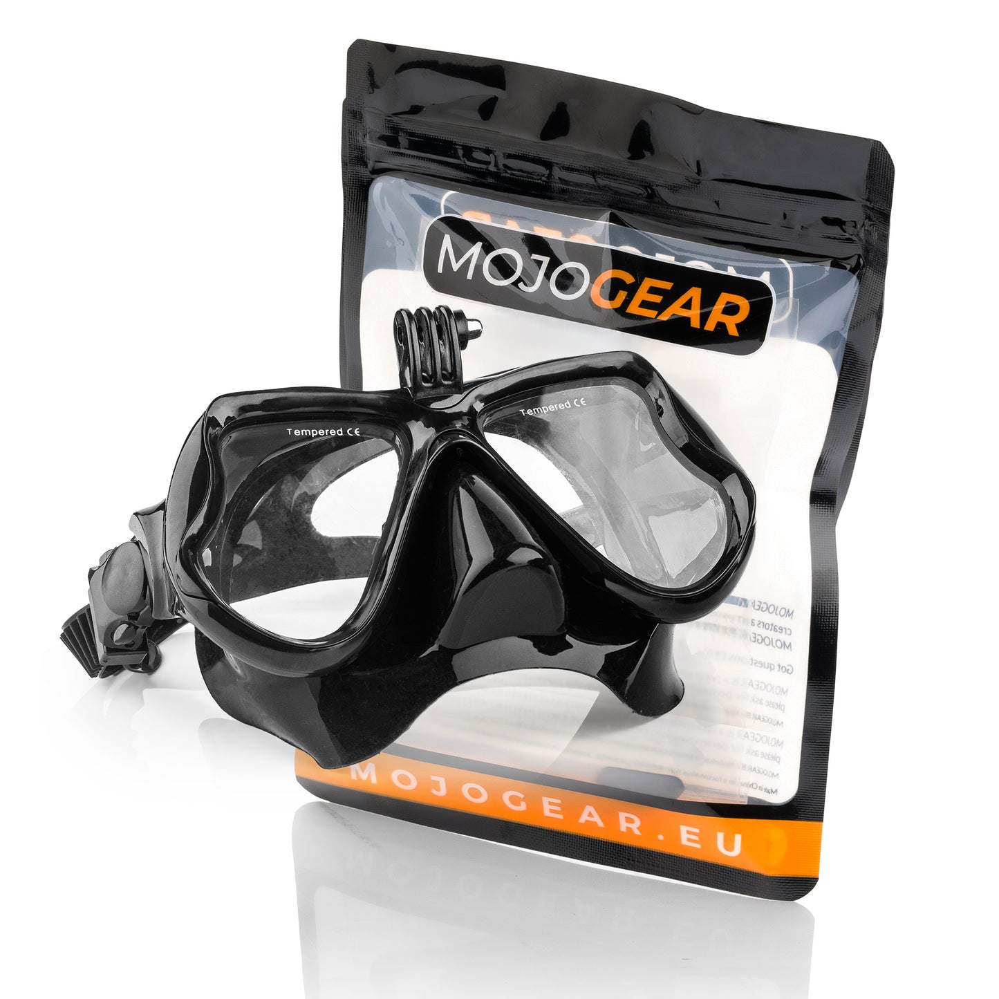 MOJOGEAR duikbril met GoPro mount en case - GoPro Onderwater-accessoires