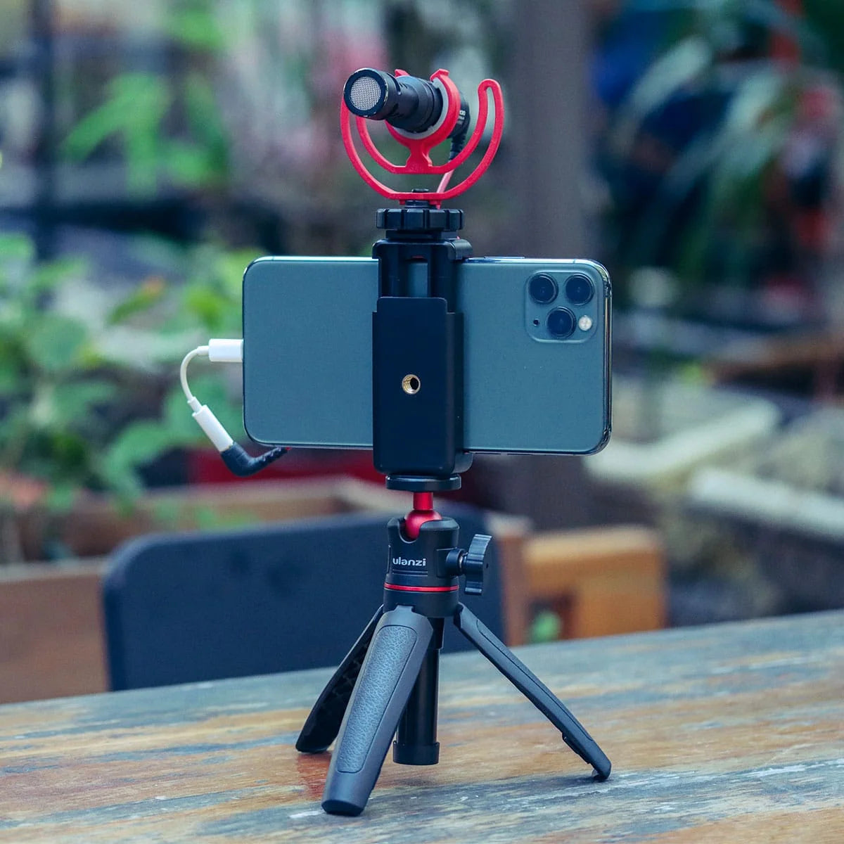 Ulanzi MT-08 vlog-statief, handgreep & selfie stick - Zwart - Selfiesticks