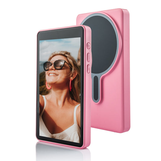 MOJOGEAR VS3 Moniteur de selfie/vlog sans fil et filaire - Rose