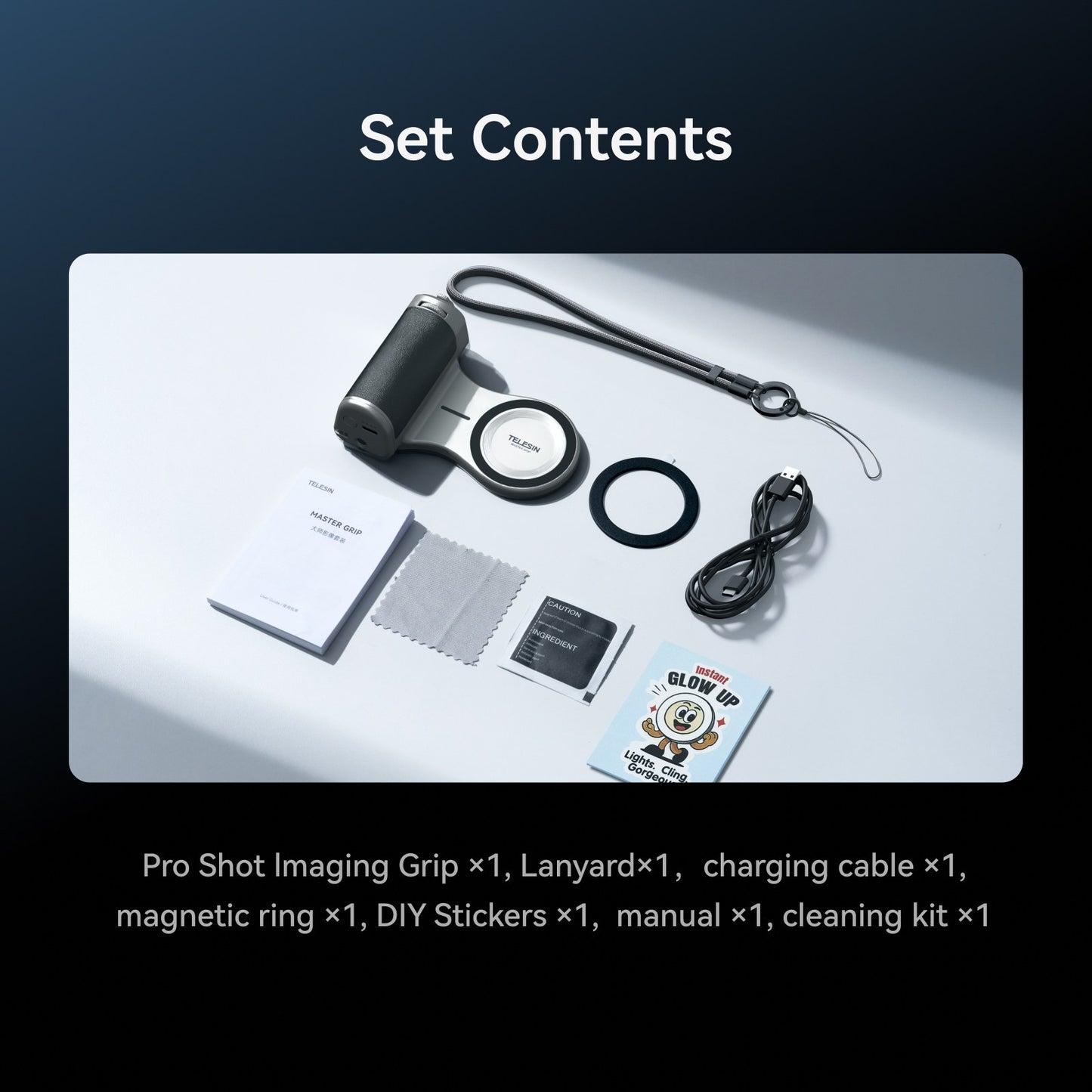 Telesin Master Grip voor iPhone & Android - Zwart