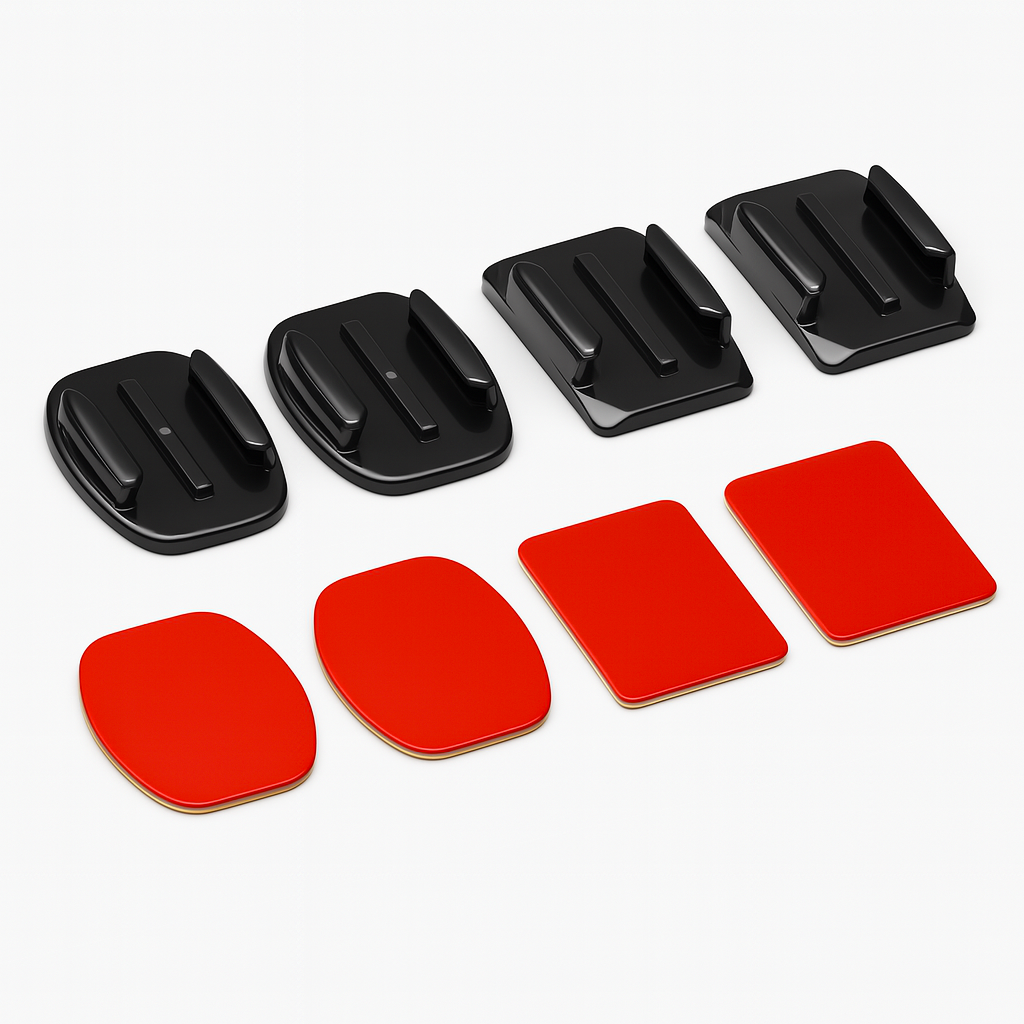 MOJOGEAR Action Camera Mount set Zelfklevend (recht+gebogen) - GoPro-accessoires