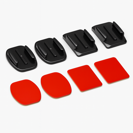 MOJOGEAR Action Camera Mount set Zelfklevend (recht+gebogen) - GoPro-accessoires