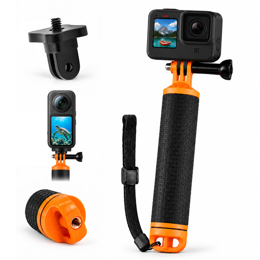 MOJOGEAR Bobber voor actioncam - Zwart/oranje - GoPro Onderwater-accessoires