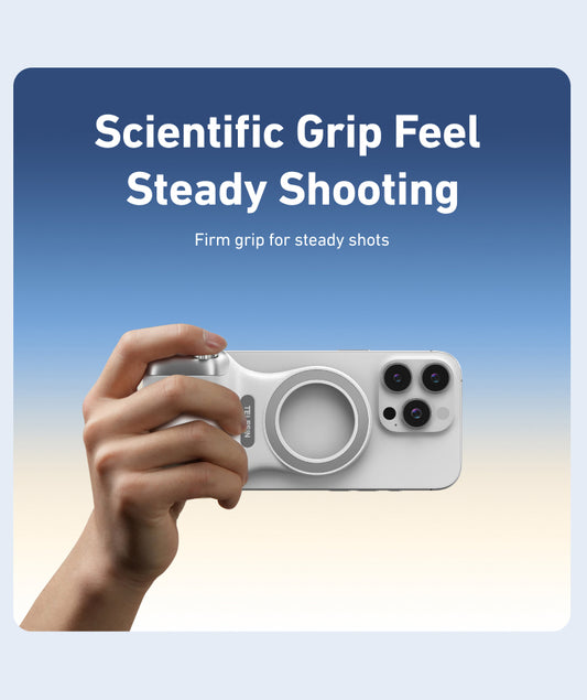 Telesin Fun Shot smartphone grip 2 magnetisch - Wit - Handgrips