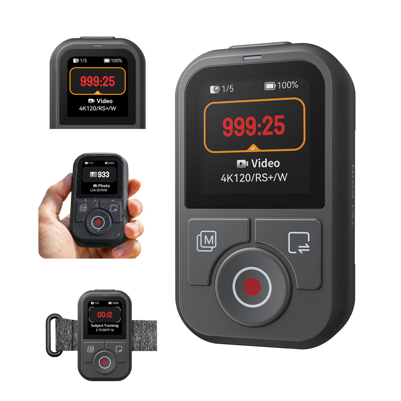 Télécommande Bluetooth Telesin T13 pour DJI Osmo Action - Étanche