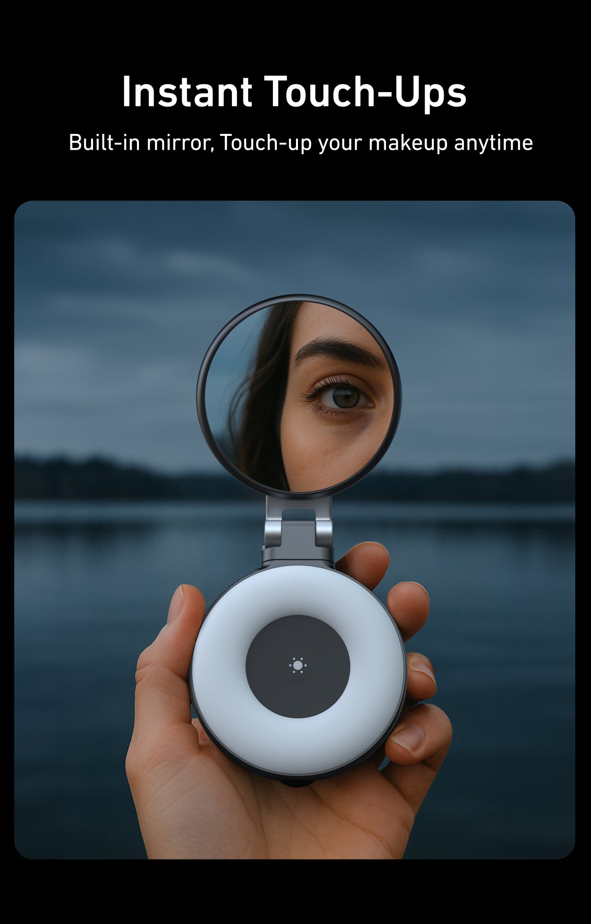 Telesin C03 Lumière à Selfie MagSafe rotative + miroir - Noir