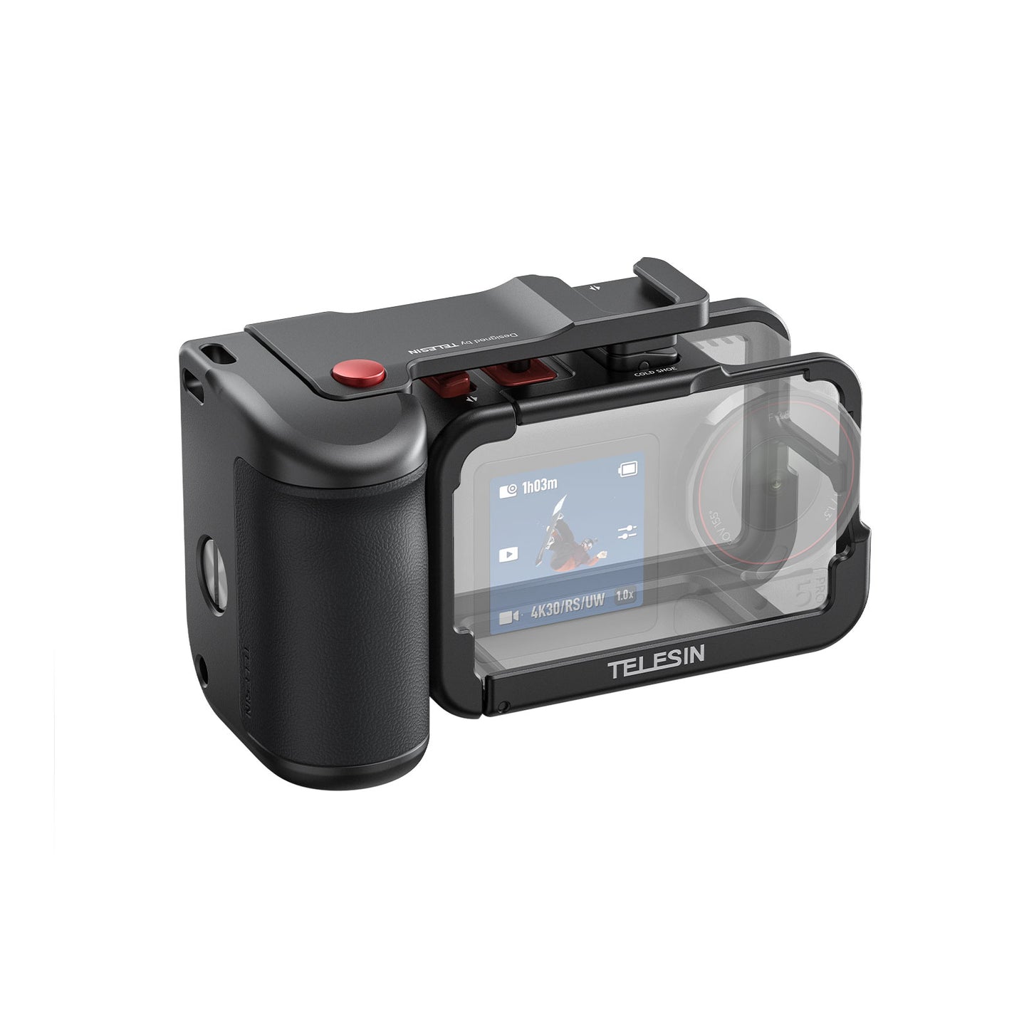 Telesin Street Photography Grip + Cage voor DJI Osmo Action 3/4/5 - GoPro Cases & behuizingen