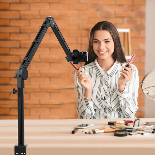 VIJIM LS24 Microfoonarm met tafelklem en kabelgeleiding - Vaste statieven