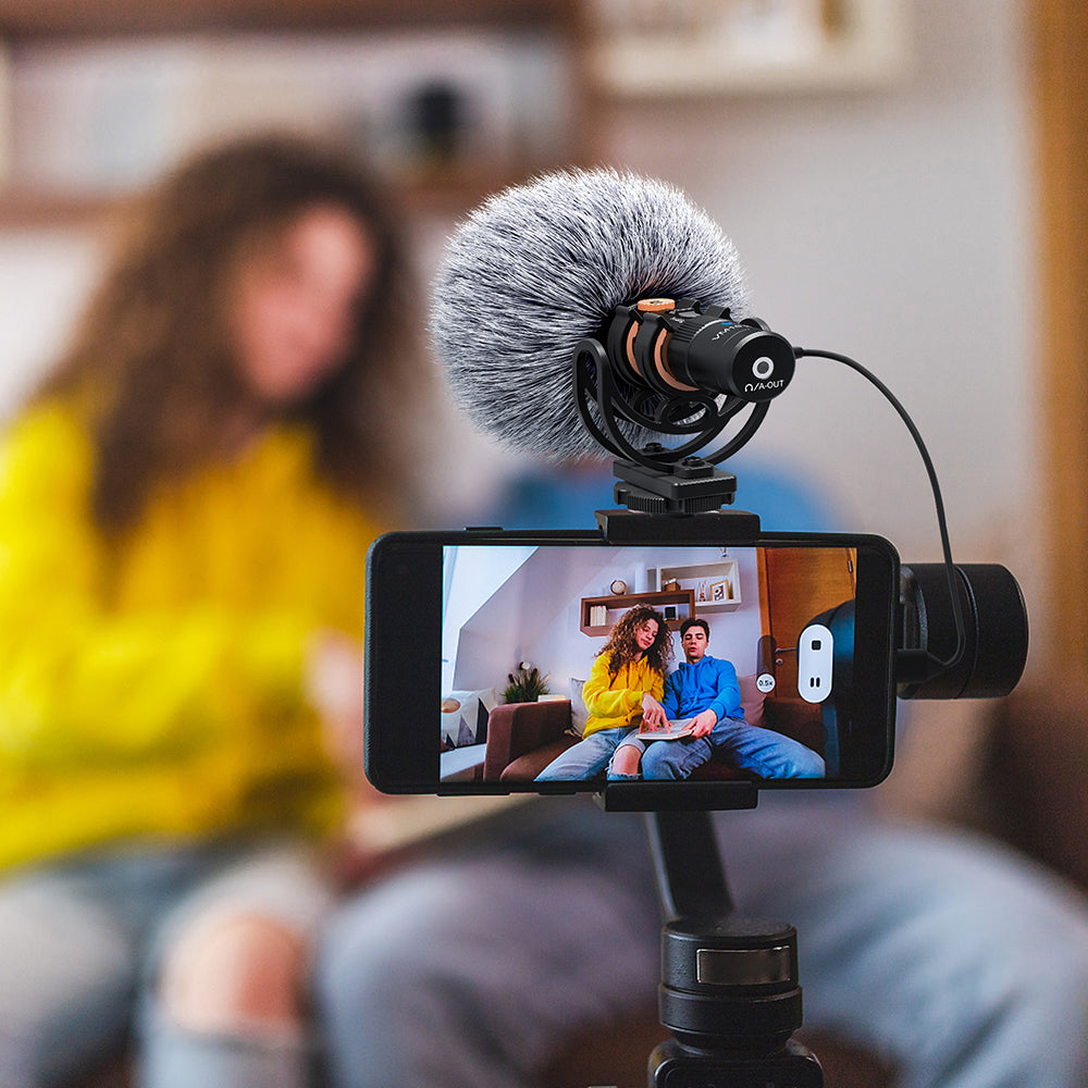 Comica VM10 Pro compacte microfoon voor telefoon en camera - met 3.5mm en USB-C - Richtmicrofoons