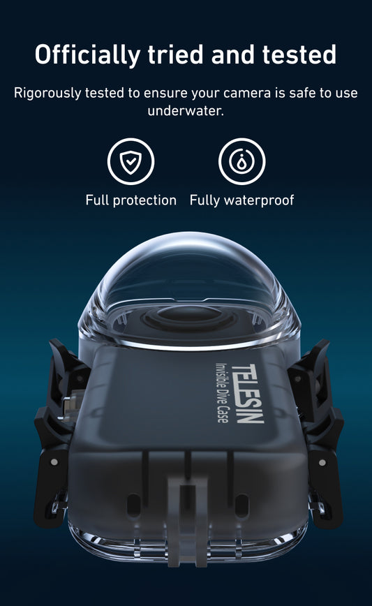 Telesin Duik Case voor Insta360 X4 Transparant -