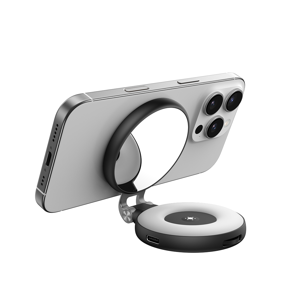 Telesin C03 Lumière à Selfie MagSafe rotative + miroir - Noir