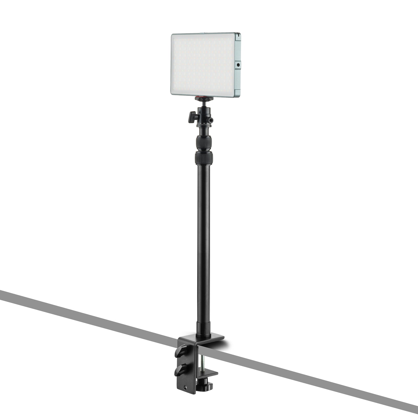 MOJOGEAR uitschuifbaar statief met tafelklem - Inclusief statiefkop en telefoonhouder - Vaste statieven