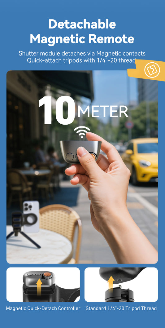 Telesin Fun Shot Magnetic Grip 2 magnetisch - Zwart - Handgrips