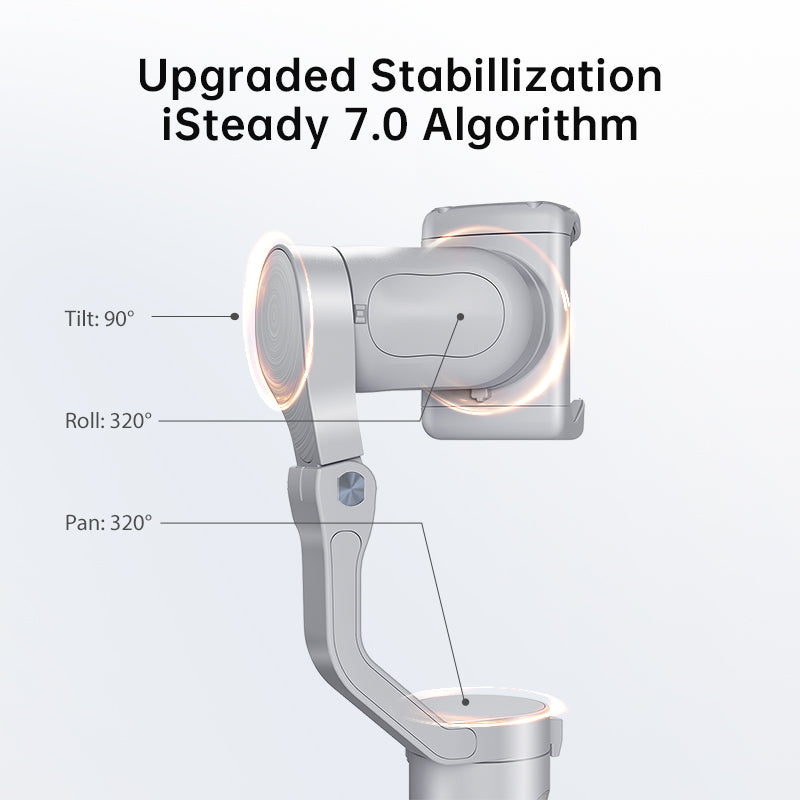 Hohem iSteady XE Kit - lichtgewicht smartphone gimbal met lampje - Gimbals
