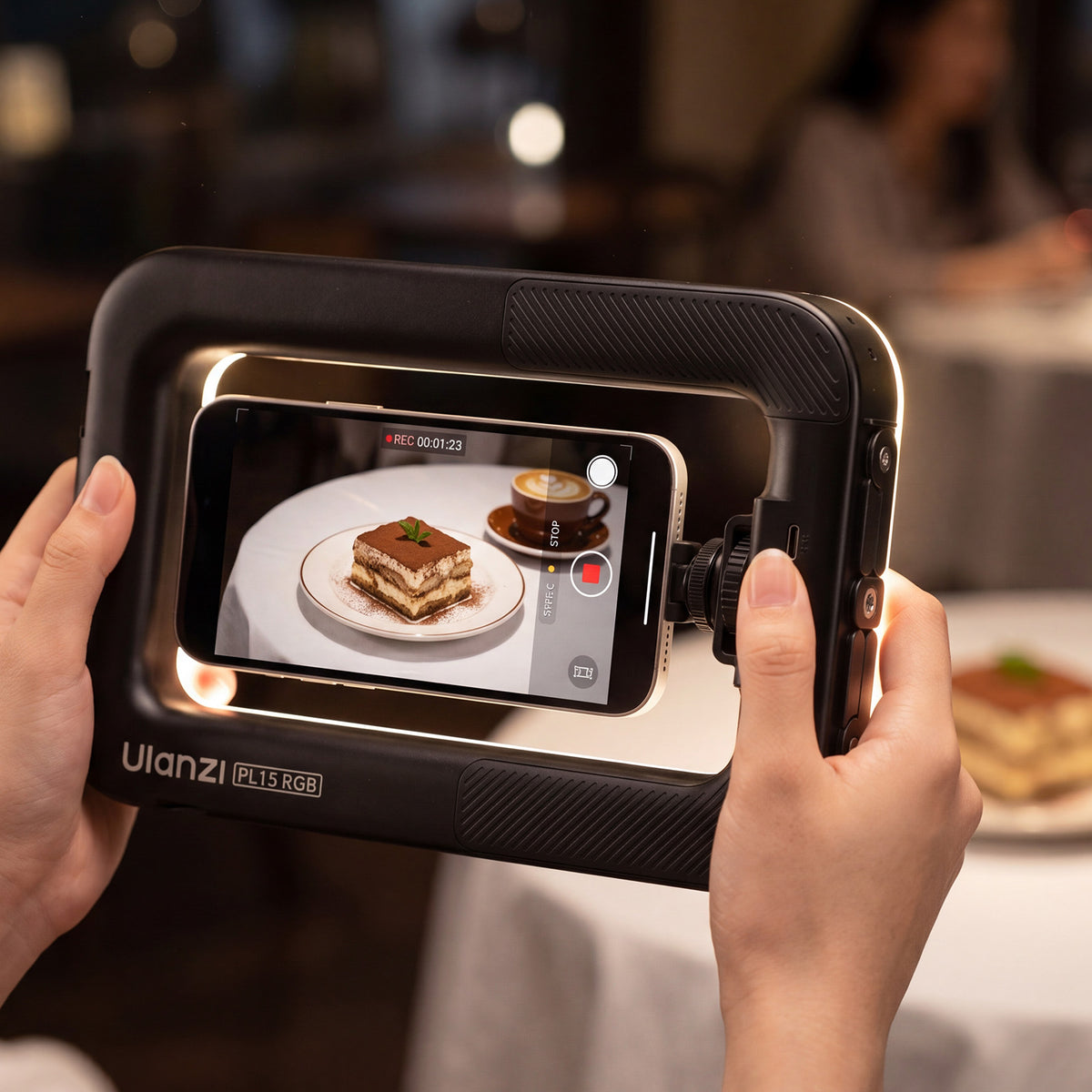 Plate-forme vidéo de lampe annulaire Ulanzi PL15RGB pour smartphone - MagSafe