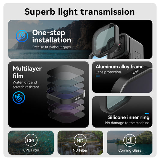 Telesin CPL Lens Filter voor GoPro Hero 13 - GoPro filters