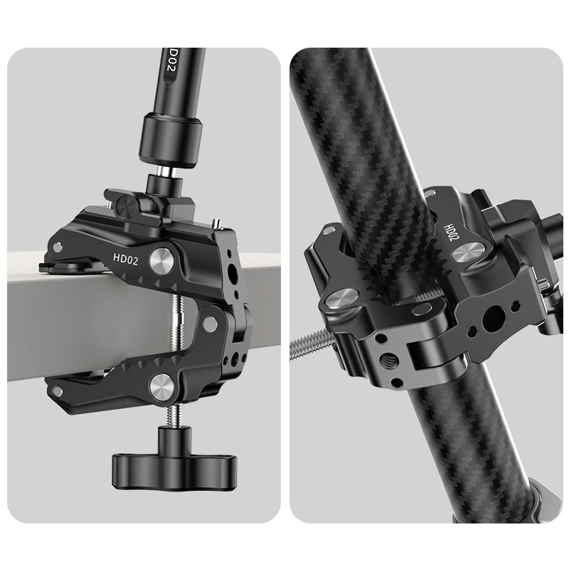 Kit bras articulé Ulanzi HD02 avec pince - Noir