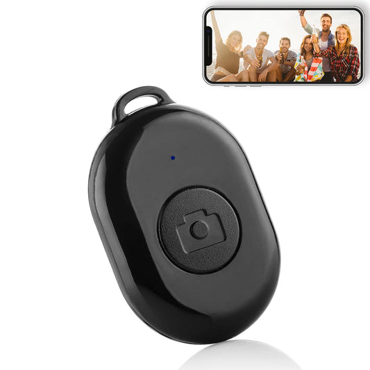 Bluetooth remote shutter afstandsbediening voor smartphone camera - Mini - Zwart - Bluetooth remotes