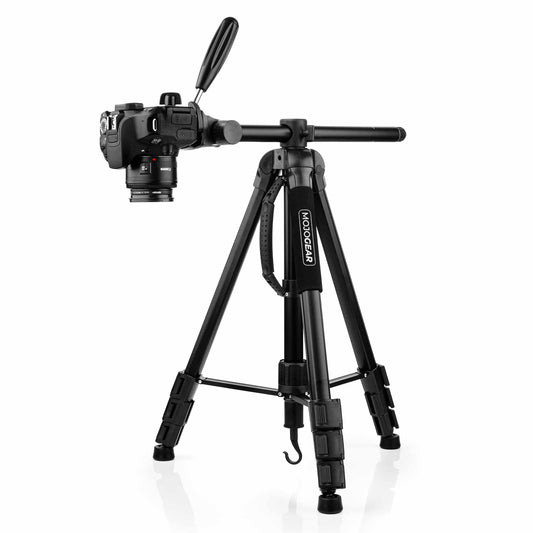 MOJOGEAR 179cm 3-in-1 camera & telefoon statief: driepoot, monopod & horizontale arm - Grote statieven