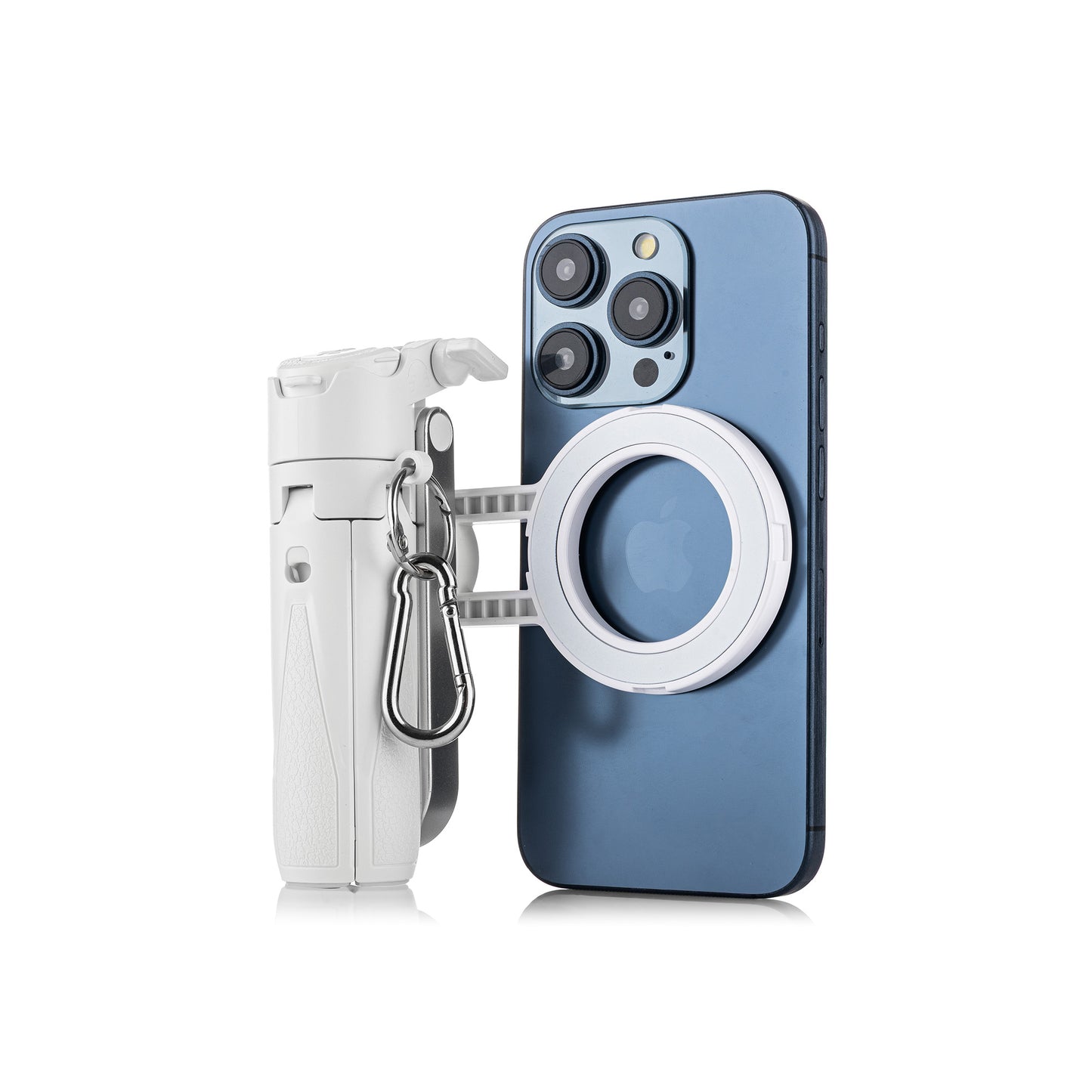 MOJOGEAR TS2 6-in-1 Mini Selfiestick Statief & Grip voor telefoon Magnetisch - Wit - Statieven en toebehoren