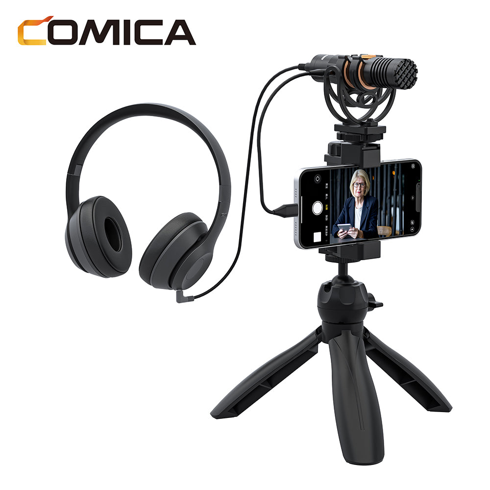 Comica VM10 Pro compacte microfoon voor telefoon en camera - met 3.5mm en USB-C - Richtmicrofoons