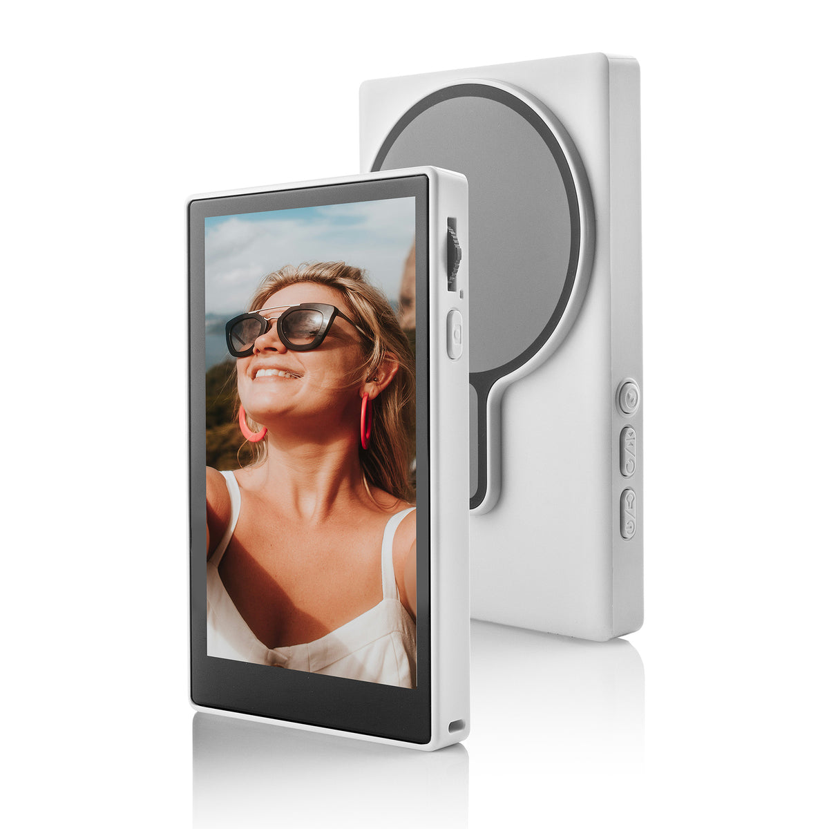 Moniteur tactile MOJOGEAR VS4 pour selfies et vlogs - Blanc