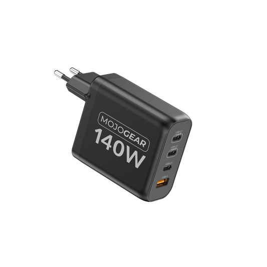 MOJOGEAR CHARGE+ 140 Watt oplader met USB naar Lightning kabel 1,5 meter | iPhone snellader - Opladers