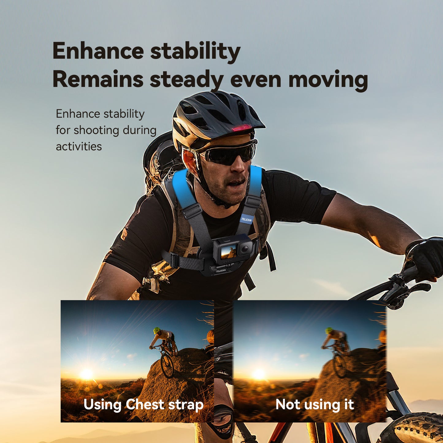 Telesin Quick Release Chest Mount voor GoPro, Osmo Action & Insta360 - GoPro Mounts