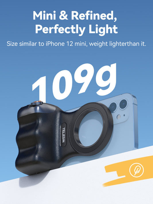 Telesin Fun Shot Magnetic Grip 2 magnetisch - Zwart - Handgrips