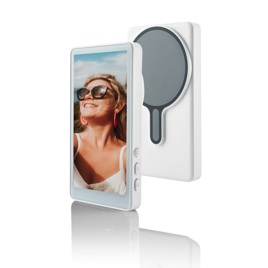 Moniteur de selfie/vlog MOJOGEAR VS2 pour iPhone et Android - Blanc