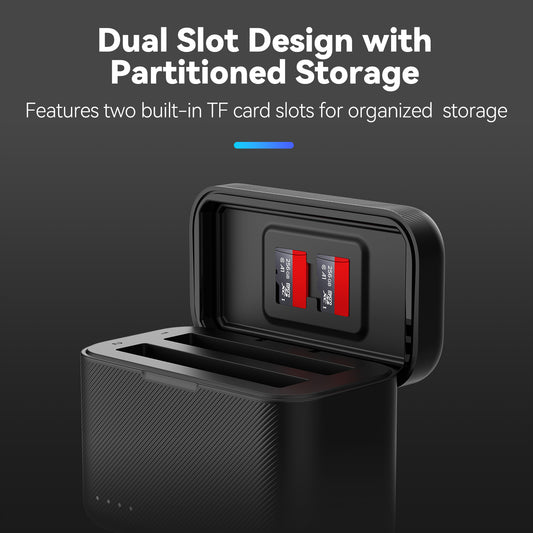 Telesin Oplaadbox voor Insta360 X5 Accu's (2 slots) - GoPro Accu's en opladers