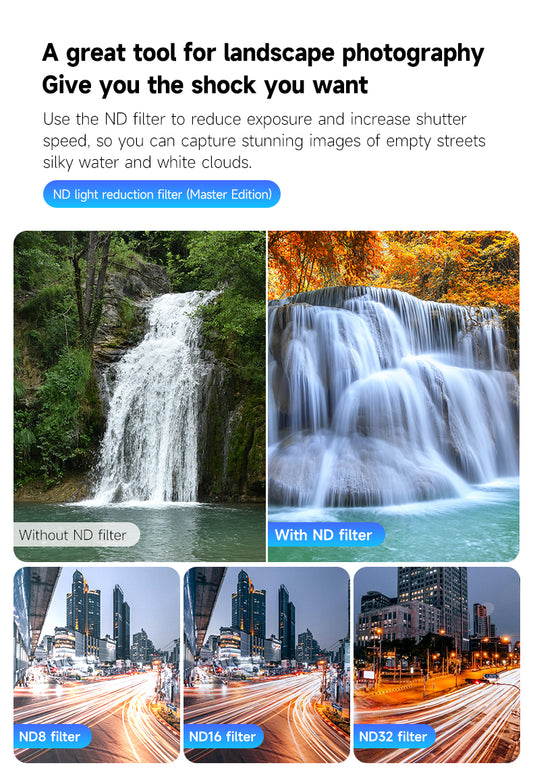 Telesin CPL+ND8/16/32 Lensfilterset (4-pack) voor Osmo Action 3/4 - Lenzen