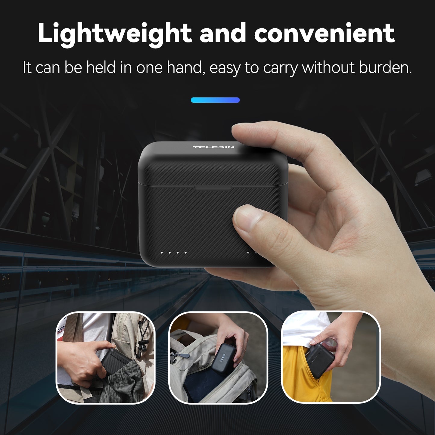 Telesin Oplaadbox voor Insta360 X5 Accu's (2 slots) - GoPro Accu's en opladers