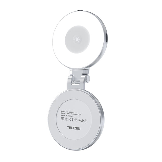 Telesin C03 MagSafe Selfie Light met spiegel – Zilver - Videoverlichting