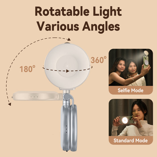 Telesin C03 MagSafe Selfie Light met spiegel – Zilver - Videoverlichting