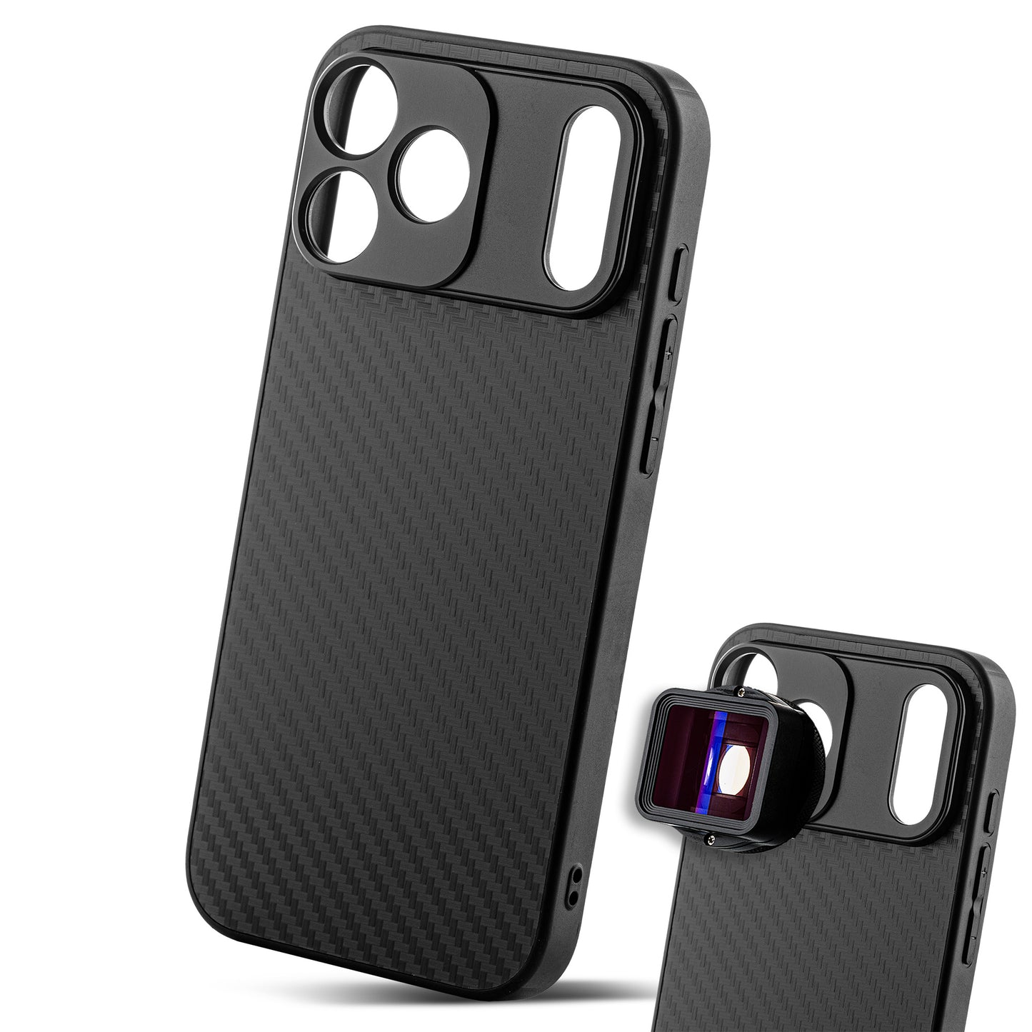 MOJOGEAR Coque objectif 17mm pour iPhone 17 Pro Max - Carbone