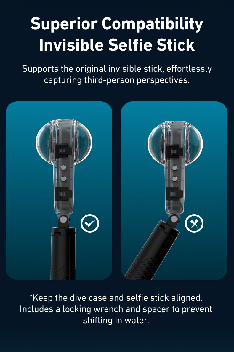 Telesin Duik Case voor Insta360 X4 Transparant -