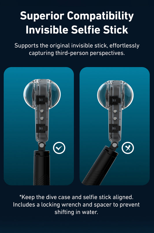 Telesin Duik Case voor Insta360 X4 Transparant -