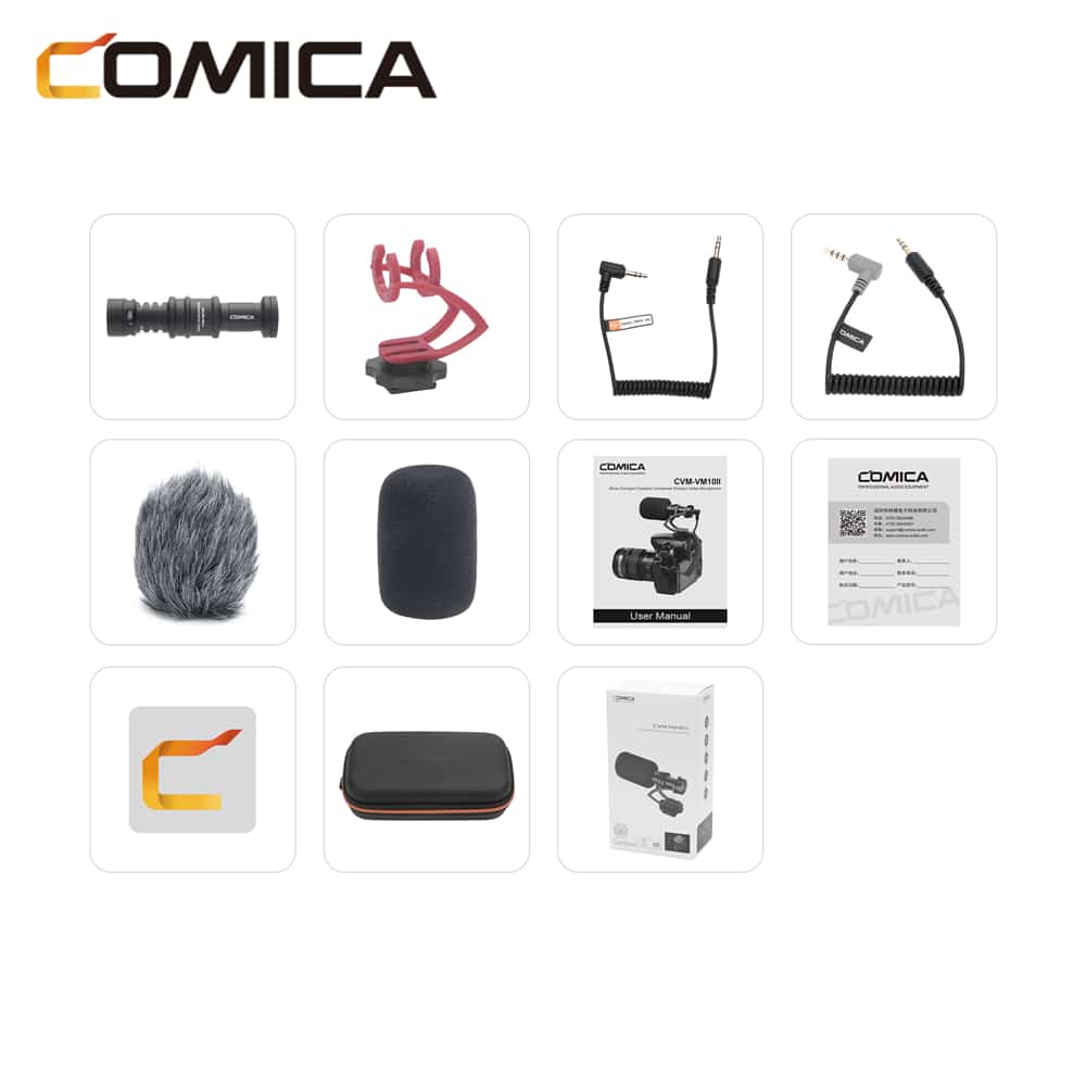 Comica CVM-VM10II richtmicrofoon voor smartphone en camera - Richtmicrofoons