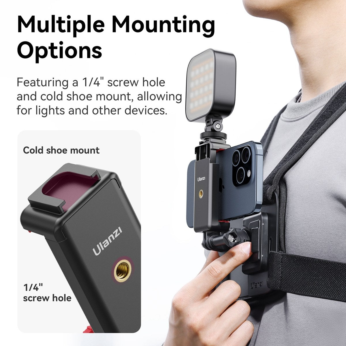 Ulanzi Go-Quick II Chest Mount - Noir