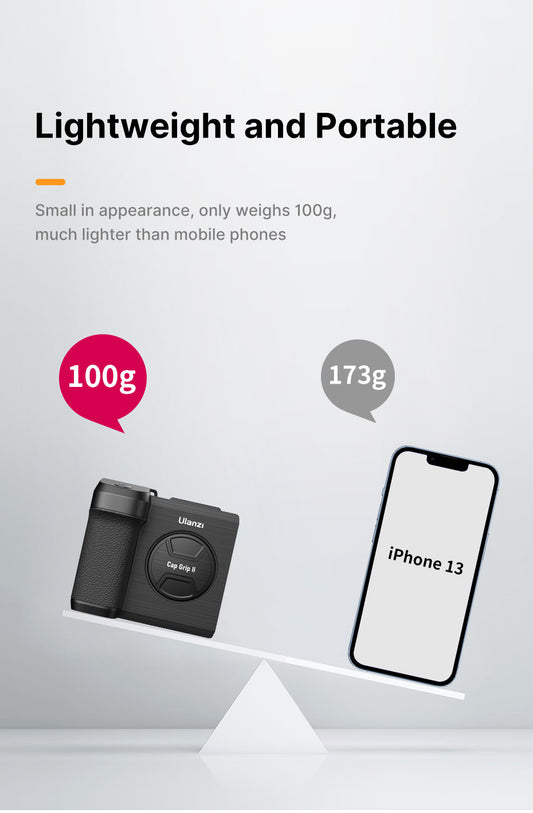 Ulanzi CapGrip II smartphone camera grip met magnetische Bluetooth afstandsbediening - Handgrips