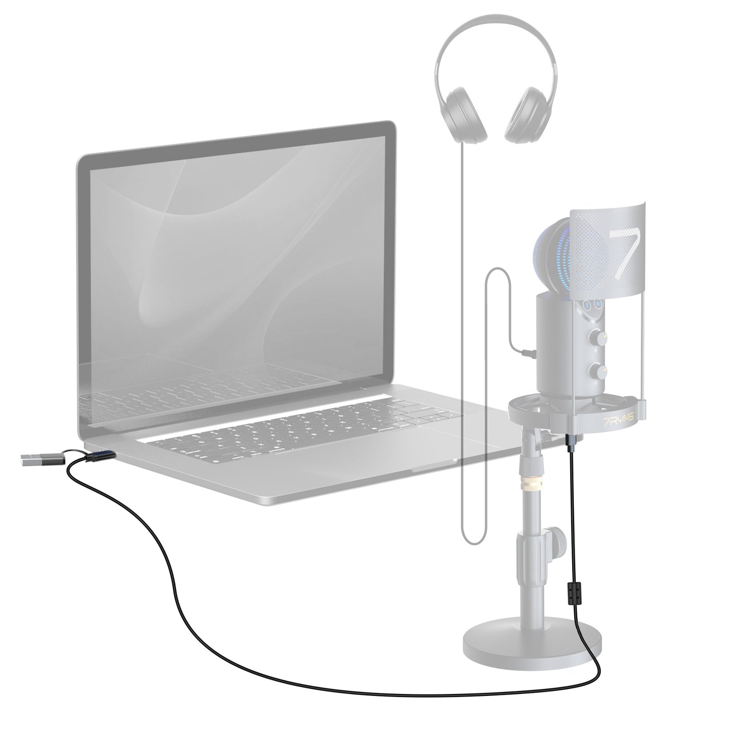 7RYMS UC-UC OTG Digitale Audiokabel USB-C-USB-C - 2m - Audiokabels